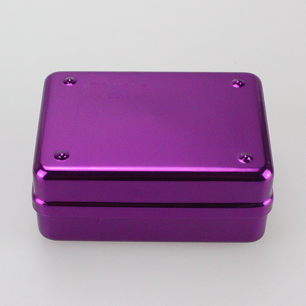 Airgoesin 120 Holes Dental Bur Holder Block Case, Purple