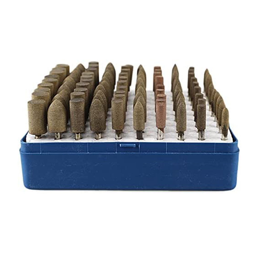 100pcs Leather Polishing Burs Polishers Buffing Rotary Tool Shank 1/8 inch 3mm Cone Column