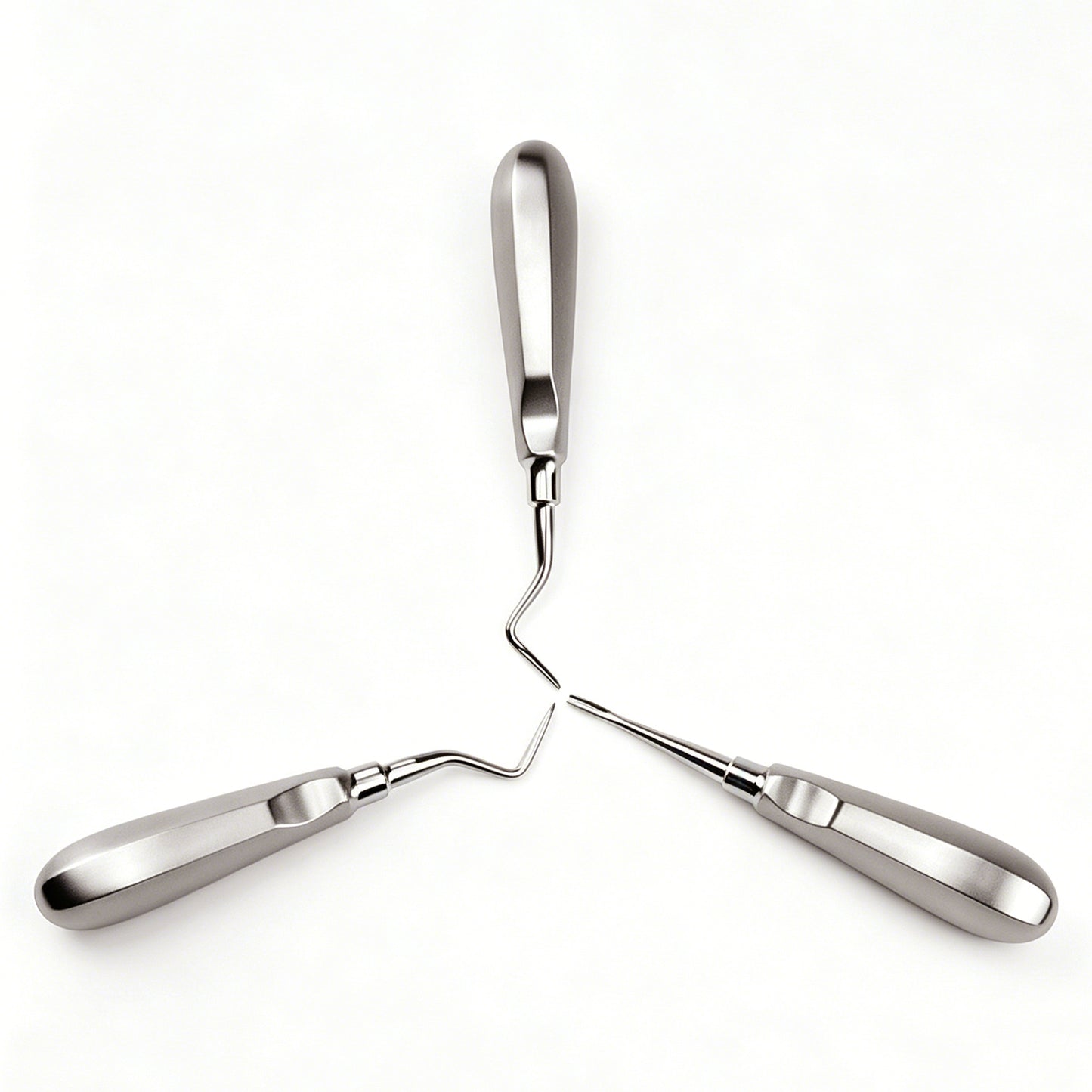 Airgoesin 3 Pcs Dental Root Elevators Set Stainless Steel Tooth Extracting Elevator Surgical Instruments