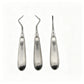 Airgoesin 3 Pcs Dental Root Elevators Set Stainless Steel Tooth Extracting Elevator Surgical Instruments