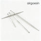 Airgoesin Stainless Steel Ear Wax Removal Tool Set, 4 Pcs Multi-Size Dual End Ear Picks, Professional Ear Spoon Cleaner Kit for Household Adults & Kids Ear Care