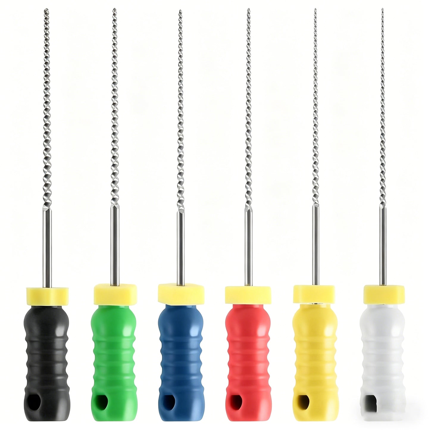 Airgoesin Dental K Files #15-40/21 mm for Endodontic Root Canal, NITI Hand Use K-Files, 6 Pcs/Pack, 1 Pack Total