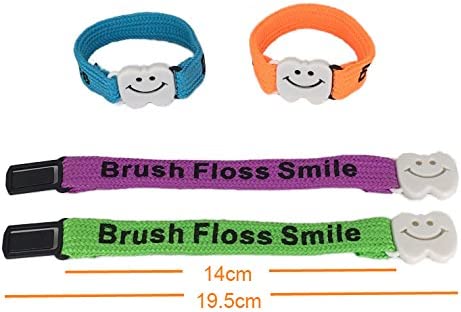 Airgoesin 10pcs Dental Child Kid Wrist Band Bracelet Hand Chain Wristlet Bangle Wrap Wristband Clinic Gift Smile Face