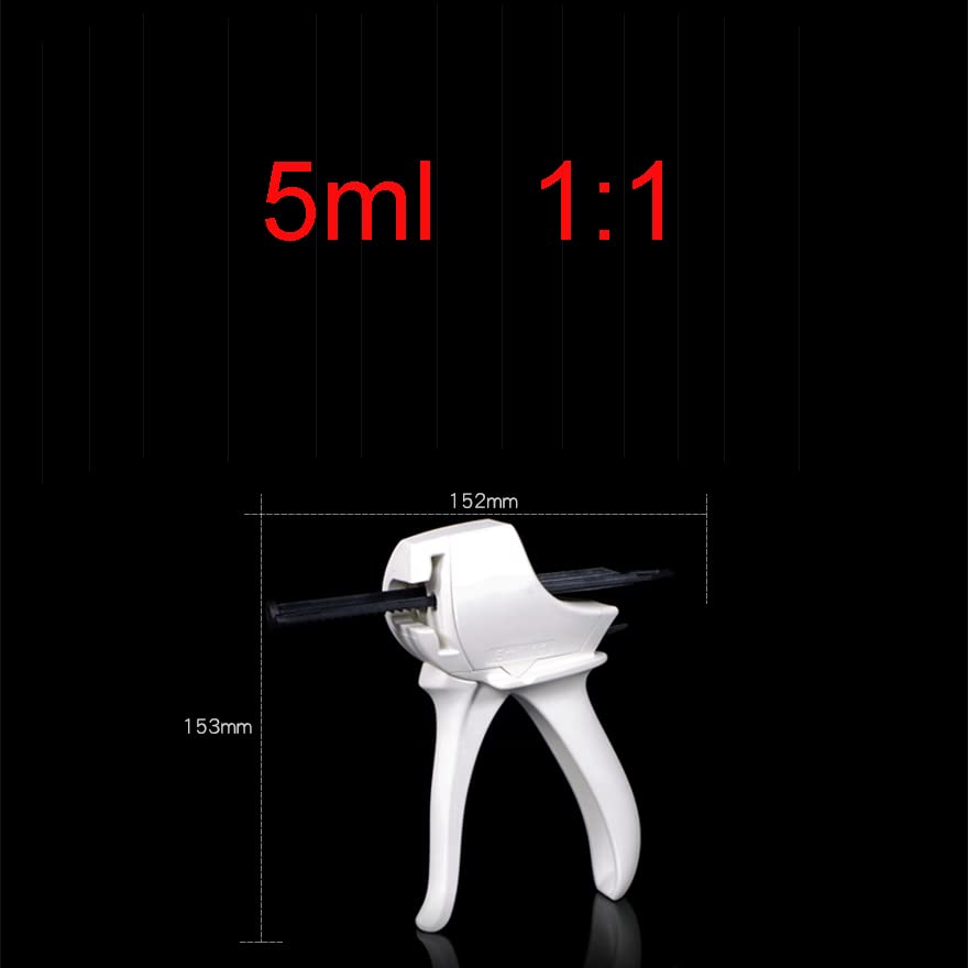 Airgoesin 1:1 Ratio Dental Impression Cartridge Mixing Universal Dispenser 5ml Mixing Dispensing Gun 135 Degree Autoclavable AB Gun (1:1)