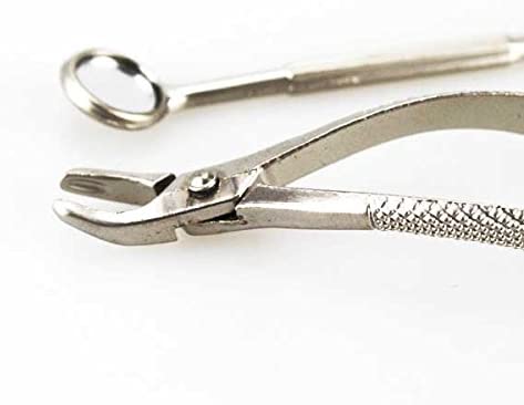 Airgoesin Key Ring Chain Tool Cute Mirror Forceps for Dental Dentist Promo Gift 2pcs