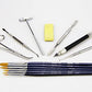 13pcs Porcelain Ermine Brush Pen Set Carving Hand Tools Sable Brush Pen. Hammer Carving Blades