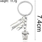 Airgoesin 10pcs Toothbrush Toothpaste Keychain Metal Pendant Key Ring for Birthday Keychain for Kids Children Adults Giveaways