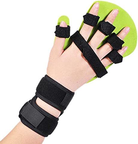 Airgoesin 1pc Finger Fingerboard Hand Wrist Forearm Carpal Traumatic Brain Injury Hemiplegia Training Splint Brace Strap Support Adjustable