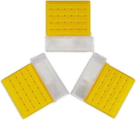 3pcs NEW Plastic Bur Holder Block Case 24 Holes