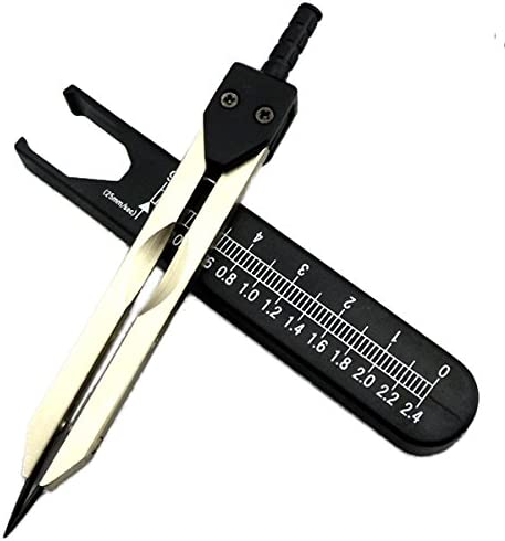 Airgoesin EMI ECG EKG Calipers Ruler Drafting Electrocardiogram Divider, 2pcs, Black and Blue