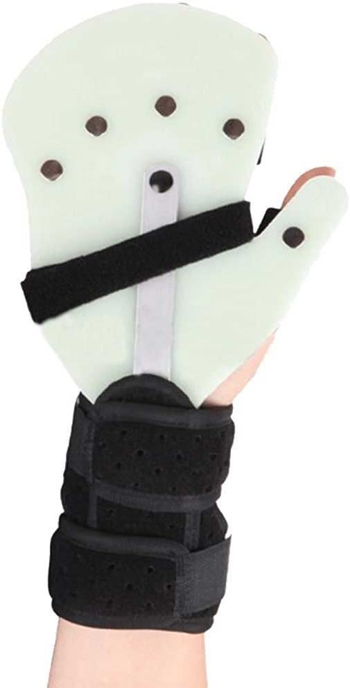 Airgoesin 1pc Finger Fingerboard Hand Wrist Forearm Carpal Traumatic Brain Injury Hemiplegia Training Splint Brace Strap Support Adjustable