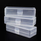 Airgoesin Small Clear Storage Box Container Desktop Organizer with Lid, 4.9 in x 2 in x 1.3 in for Keeping Small Parts, Coints, Screws, Q-Tip, Flossers, Ornaments, 3pcs/pk