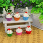 Airgoesin 20pcs Keychain Key Ring Hang Cupcake Cake Shape Cute Shop Promo Gift Charms