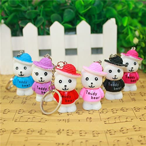 Airgoesin 20pcs Keychain Key Ring Hang polar white Bear Cute Shop Promo Gift Accessories for Bags & Purses