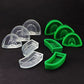 Silicone Base Molds Plaster Model Former Transparent Green Dental Lab Plaster Model Former 2 Sets/10pcs
