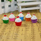 Airgoesin 20pcs Keychain Key Ring Hang Cupcake Cake Shape Cute Shop Promo Gift Charms