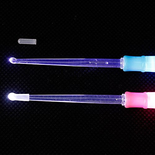 Airgoesin 2 Lighted Tonsil Stone Remove Tool, 10 Tips, Tonsillolith Pick + Case Oral Clean Longer Attachment