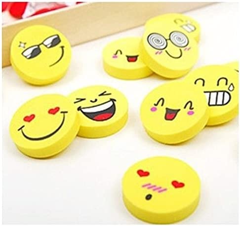 Airgoesin 60pcs Cute Smile Face Rubber Eraser Dentist Dental Clinic School Kid Great Gift