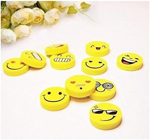 Airgoesin 60pcs Cute Smile Face Rubber Eraser Dentist Dental Clinic School Kid Great Gift