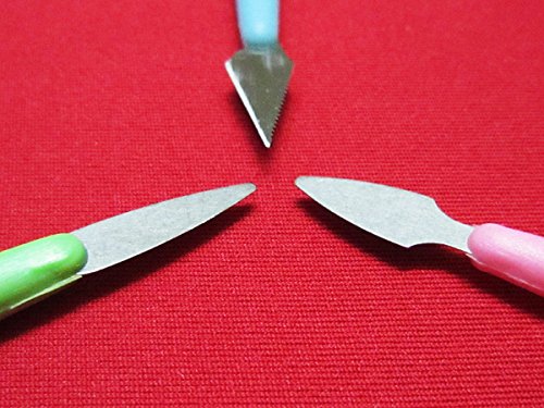 Airgoesin 3pcs Dental Lab Ceramic Sculpturing Knife Blade Spatula Porcelain Separator New