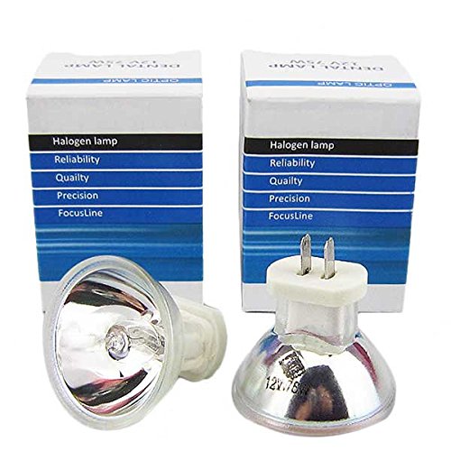 Airgoesin 5pcs 12V 75W Halogen Bulb Lamps for Dental Curing LightInstrument Autoclavable