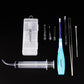 Airgoesin Tonsil Stone Removal Tool Lighted + Irrigation Syringe + Tonsillolith Tweezers Pliers (blue)