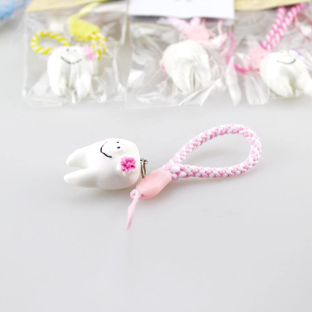 Airgoesin 10pcs Dental Cell Phone Chain Hang Rope Strap Ring for Dentist Team Gift Tooth