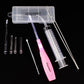 Airgoesin Tonsil Stone Removal Tool Lighted + Irrigation Syringe + Tonsillolith Tweezers Pliers (blue)