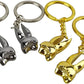 Airgoesin 4pcs Keychains Dental Molar Tooth Shaped Key Ring Dentist Dental Gift