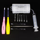 Airgoesin 2 Sets Flashlight Tonsil Stone Removing Tool, with Box + 1 Stainless Steel Tonsillolith Pick + 1 Irrigation Syringe