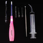 Airgoesin Professional Tonsil Stone Remover Tool Flashlight, 5 Tips + 1 Stainless Steel Tonsillolith Pick + 1 Irrigation Syringe Oral Clean Fresh Breath Rinse
