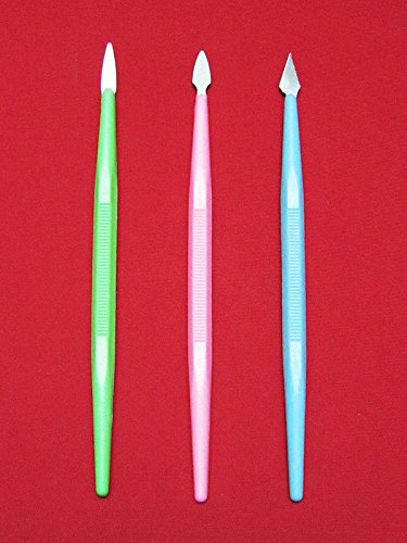 Airgoesin 3pcs Dental Lab Ceramic Sculpturing Knife Blade Spatula Porcelain Separator New