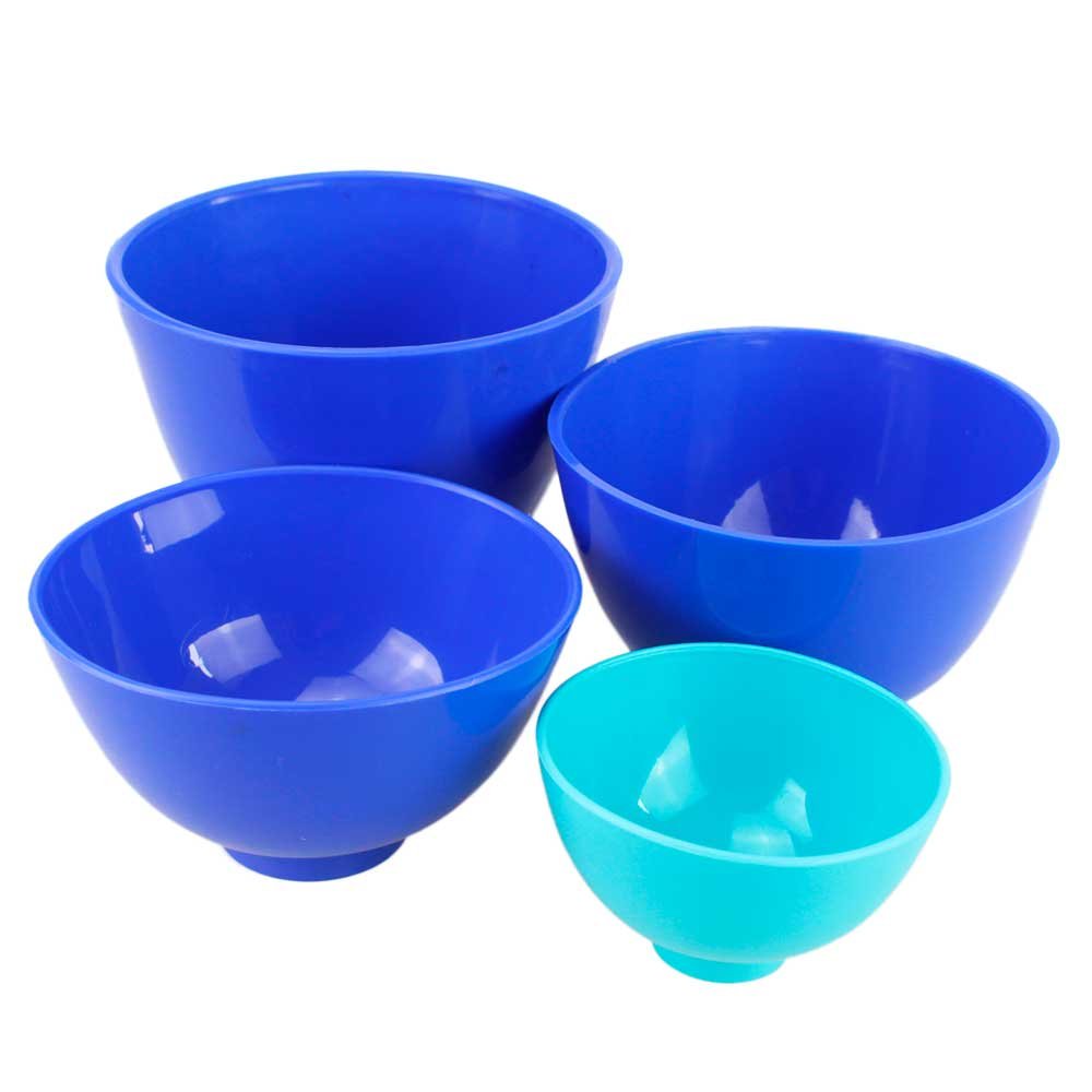 Airgoesin 4 pcs New Dental Lab Rubber Mixing Bowls Flexible Impression