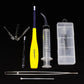 Airgoesin Tonsil Stone Removal Tool Lighted + Irrigation Syringe + Tonsillolith Tweezers Pliers (blue)
