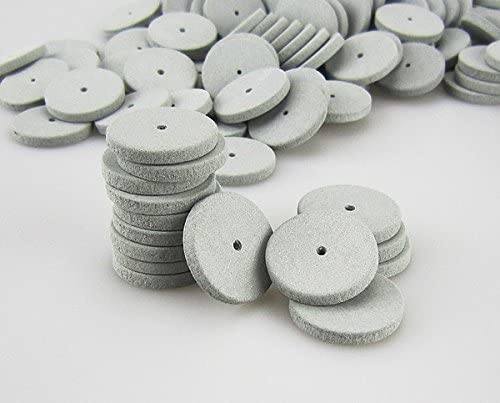 Airgoesin 100 Silicone Rubber Polishing wheels for Nail Job, Jewelry Rotary Tool