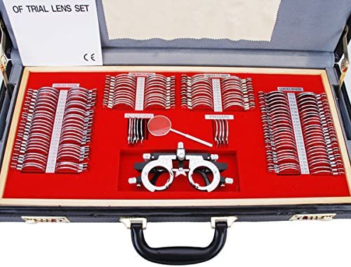 Optical 158PCS Metal Rims Trial Frame Lens Set Optometry + Extra 1 Optometry Lense Trial Frame