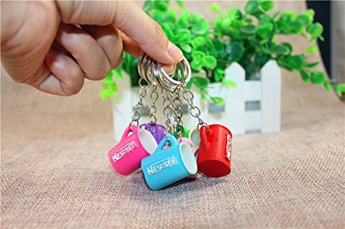 Airgoesin 20pcs Keychain Key Ring Hang Water Cup Shape Cute Coffee Shop Promo Gift