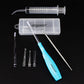 Airgoesin New Version Lighted Tonsil Stone Removing Tool, 5 Tips, Case + 1 Stainless Steel Tonsillolith Pick + 1 Irrigation Syringe Curved Tip Oral Rinse