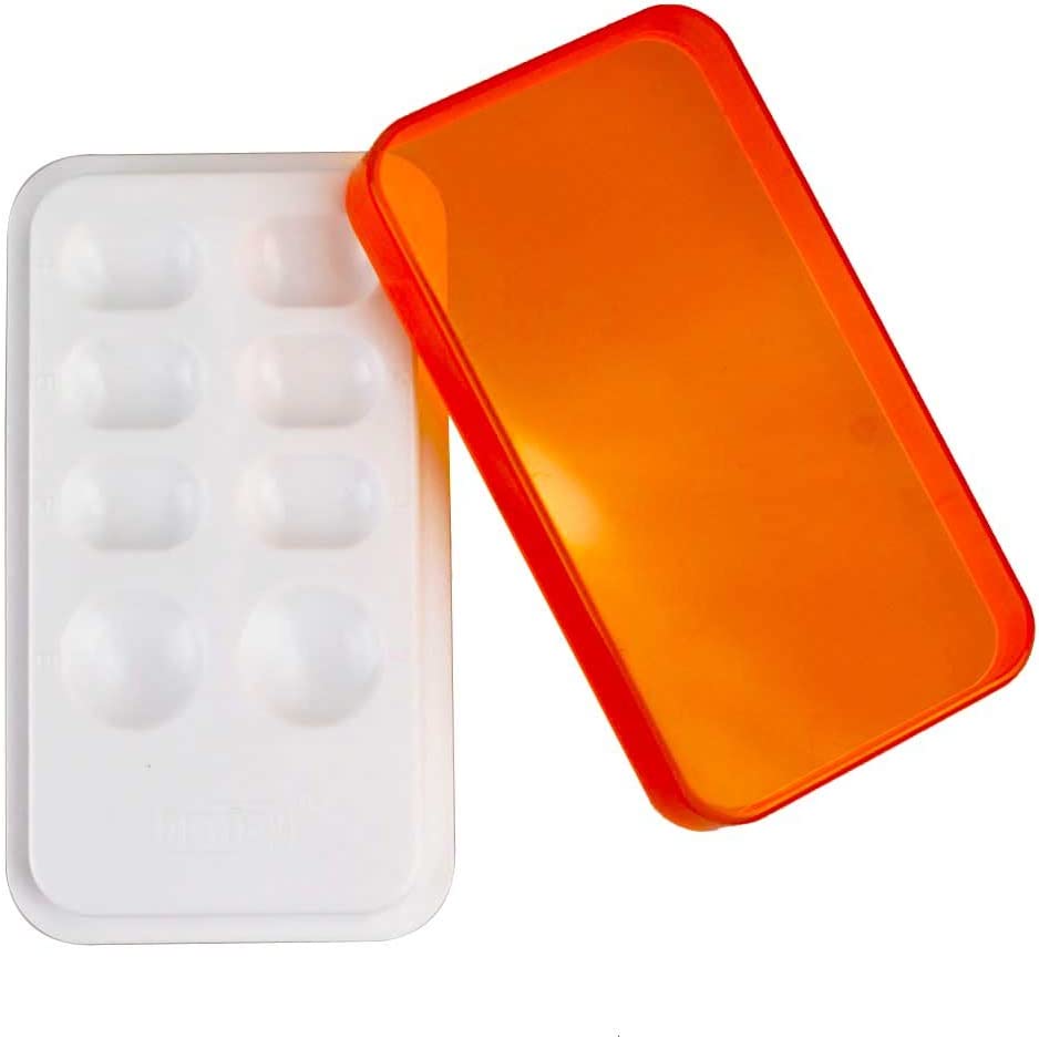 Airgoesin 2pcs Dental Oral Synthetic Acrylic Resin Teeth Shading Light Storage Box Color Toning Tray