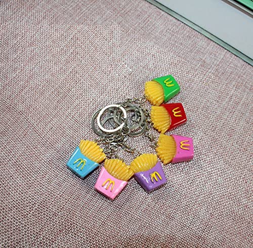 Airgoesin 20pcs Keychain Key Ring Hang Potato Chips Shape Cute Promo Shop Gift