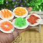 Airgoesin 20pcs Keychain Key Ring Hang Food Dish Plate Shape Cute Shop Promo Gift Charms