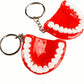 5pcs Teeth Key Chain Ring for Cell Phone Dentist Dental Clininc Gift Jaw Mixed (5 Color)