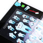 airgoesin Molar Shaped Cartoon Tooth Bubble Paper Sticker Laptop Dentist Dental Gift