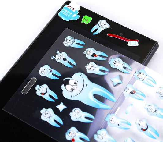 airgoesin Molar Shaped Cartoon Tooth Bubble Paper Sticker Laptop Dentist Dental Gift