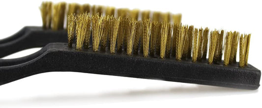 2pcs Brass Wire Brush and Bur Cleaning Brush Tool