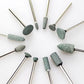 Airgoesin 60pcs Assorted Gravel Ceramic Polishing Coarse Green FG Burs Polisher 2.35mm