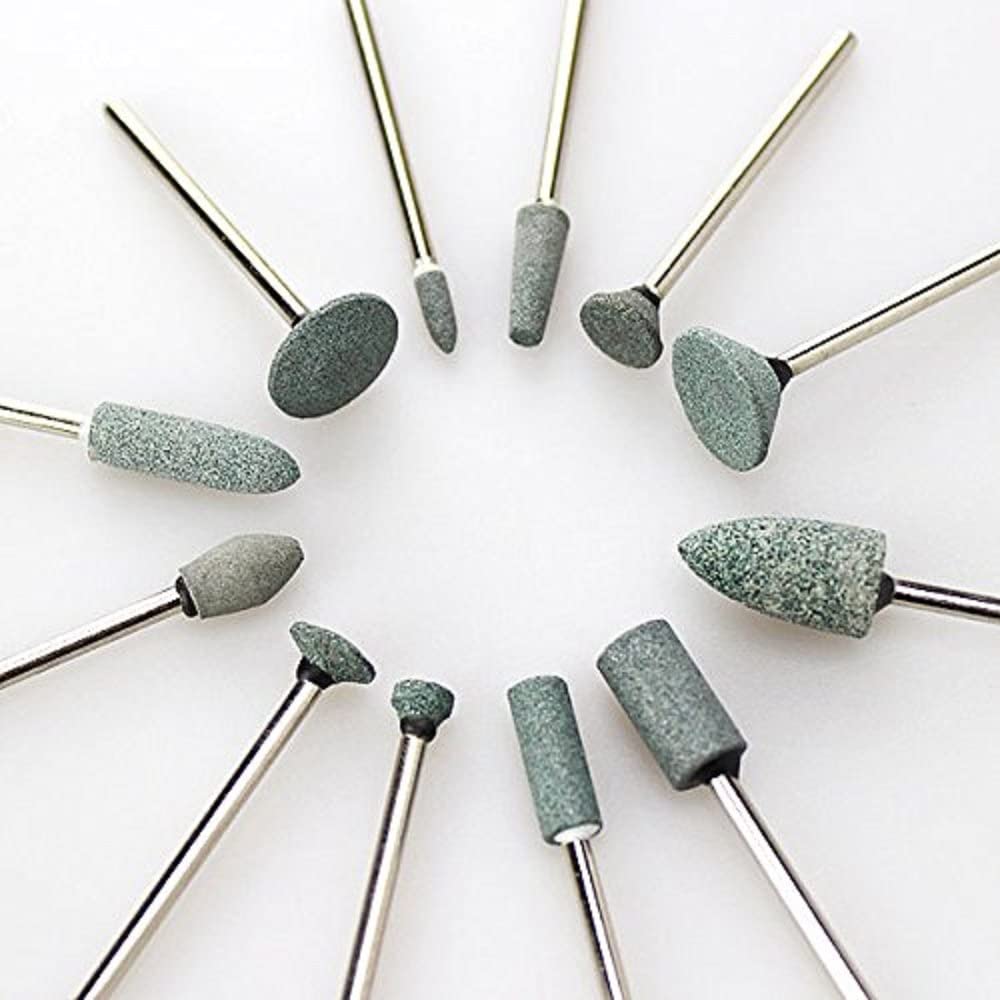 Airgoesin 60pcs Assorted Gravel Ceramic Polishing Coarse Green FG Burs Polisher 2.35mm