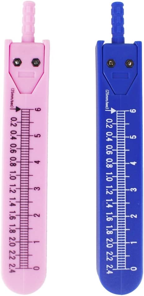 Airgoesin EMI ECG EKG Calipers Ruler Drafting Electrocardiogram Divider, 2pcs, Black and Blue