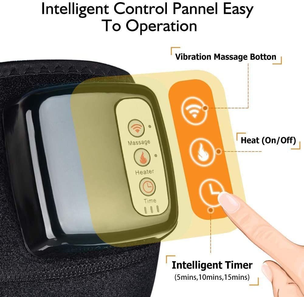 Cheap 1PC Heated Knee Massager Shoulder Brace, 3-In-1 Heated Knee