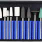 Airgoesin Ceramic Grinding Stone Abrasive Rubber Polishing Burs Alloy 3/32" (2.35mm) Shank 11pcs/pk